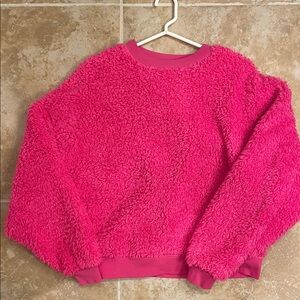 GAP Cozy Pink Sherpa Sweater